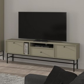 Szafka RTV stojąca TORINO 180 cm do Salonu pod Telewizor 1 Szuflada - Odcienie zieleni