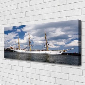 Fotoobraz na płótnie Łódź na Spokojnej Wodzie