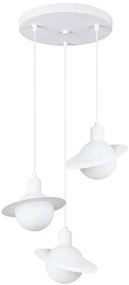 Biała nowoczesna lampa wisząca z 3 zwisami - A605 H3-D02