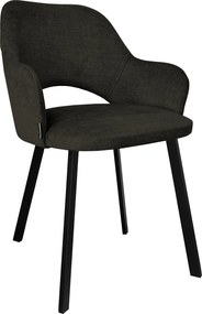 Krzesło Milano tkanina VOGUE noga metalowa elegancki komfort wnętrza : Kolor nogi - Czarna profil, Kolor tkaniny - VOGUE - VOGUE 17, Typ siedziska - Siedzisko stałe