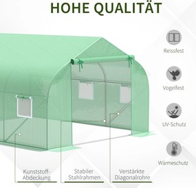 Outsunny Tunel Ogrodniczy Szklarnia 3,5x3x2m