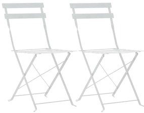 Zestaw białych metalowych mebli ogrodowych F2-R48