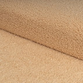 Jasnobrązowy puf z materiału bouclé Folding – Casa Selección