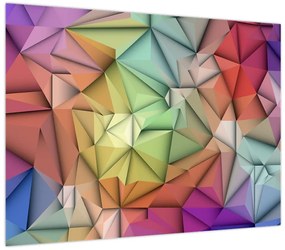 Obraz - Abstrakcja wielokątna (70x50 cm)