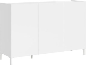 Komoda 3-drzwiowa Solaria 130x40x84 cm, biały połysk