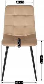 Zestaw Stół Prostokątny Rozkładany CLARK 120-160 cm Dąb Artisan/Czarny i 6 Krzeseł Tapicerowanych PERU Beżowych Welur