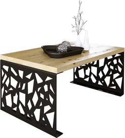 Industrialny stolik kawowy czarny + dąb artisan K9-G88