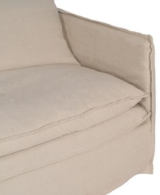 Kremowa lniana sofa 210 cm – Ixia