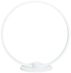 Biała owalna lampa stołowa SULION Framed