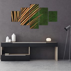 Obraz z liściem (125x70 cm)