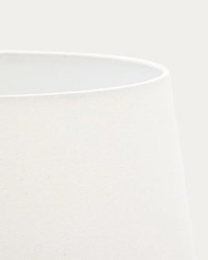 Biała/w ciemnym naturalnym kolorze lampa stojąca z tekstylnym kloszem (wysokość 110 cm) Marga – Kave Home