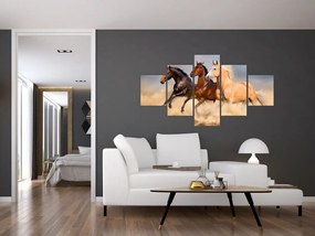 Obraz - Dzikie konie (125x70 cm)