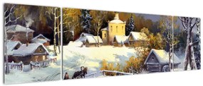 Obraz - Zimowe miasteczko (170x50 cm)
