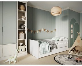 Białe łóżko dziecięce z materacem/ze stelażem 80x200 cm Duuli – ELTAP