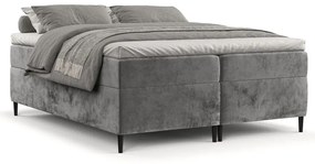 Ciemnoszare łóżko boxspring ze schowkiem 160x200 cm Araya – Maison de Rêve