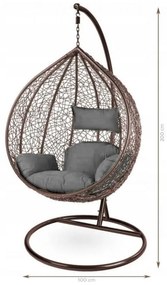 Brązowe wiszące krzesło KOKON