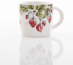 Kubek ceramiczny w truskawki STRAWBERRY, 450 ml