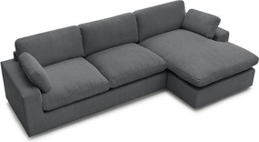 Ciemnoszary sztruksowy narożnik Belair – Bobochic Paris