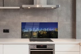 Panel Szklany Nocny Pejzaż Warszawy