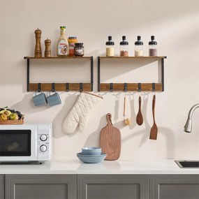 Zestaw półek ściennych E1083 OLW, stare drewno, 2szt.