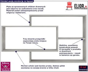 Zestaw półek ściennych w kolorze betonu M8-H22