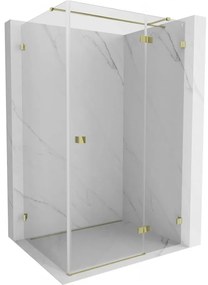 Mexen Lunar T kabina prysznicowa uchylna prawa 90 x 100 cm, transparent, złota - 834T-090-100-50-00-P