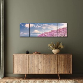 Obraz - Japoński wiosenny krajobraz (170x50 cm)
