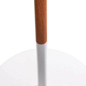 Lampa podłogowa zewnętrzna biała z wbudowanym, regulowanym panelem słonecznym i ładowalnym LED IP65 - Chloe Plant