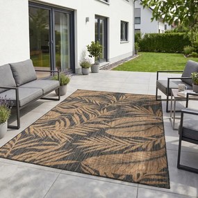 Dywan uniwersalny MIRA Liście Czarno Brązowe 200 cm x 280 cm