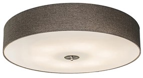 Inteligentny Plafon / Lampy sufitowe taupe 70 cm w komplecie z 6 żarówkami WiFi A60 - Drum Jute Nowoczesny Oswietlenie wewnetrzne