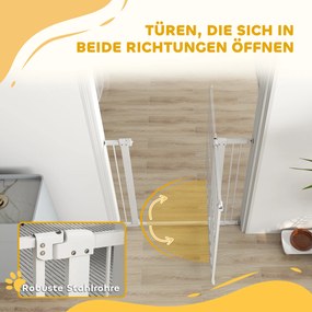 PawHut Bramka ochronna dla psów, 76-104 cm, bez wiercenia, bramka schodowa