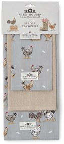 Bawełniane ścierki zestaw 3 szt. 45x65 cm Hen House – Cooksmart ®