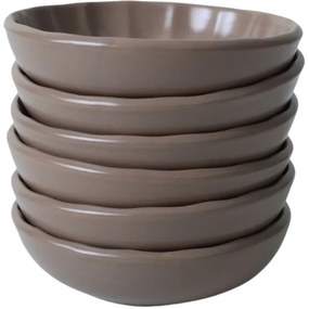 Zestaw 6 misek kamionkowych Laguna 12 cm, brązowy