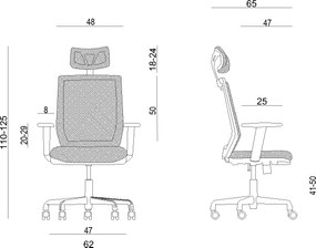 Ergonomiczny fotel biurowy Esta, zgodny z normą BHP
