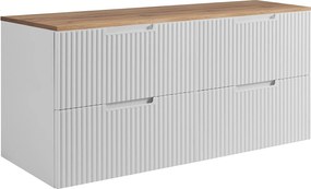 Szafka łazienkowa, biała / dąb Craft 160 (2 x 80) x 58,6 x 46 cm