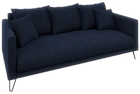 Ciemnoniebieska sofa z tkaniny szenilowej 200 cm Freya – Ropez