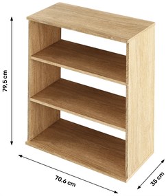 Biblioteczka RESITA TYP 4, dąb sonoma