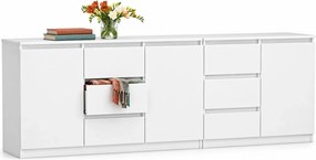 Biała długa komoda 200 cm S3-S94
