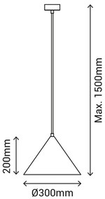 Zielona lampa wisząca SULION Vilma, wys. 150 cm