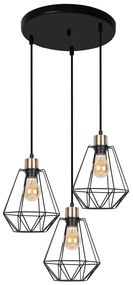 Czarna metalowa lampa wisząca Primo – Candellux Lighting