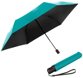 KNIRPS U.200 TURQUOISE WITH BLACK - elegancki damski parasol w pełni automatyczny