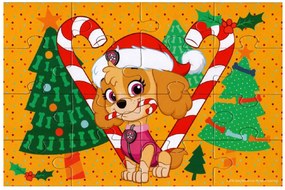 Puzzle dla dzieci 4 w 1 PSI PATROL i choinka, 19x29 cm