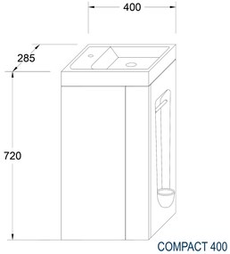 Zestaw mebli łazienkowych Compact 400