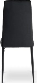 Zestaw Stół Rozkładany SKUBI 120-160 cm Dąb Craft/Czarny i 4 Krzesła NARIS Czarne