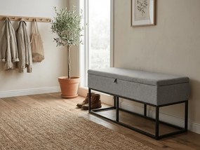 Ławka z przestrzenią do przechowywania TAURO 112x48 cm, szara