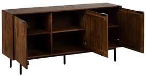 Brązowa komoda z litego drewna mango 160x78x40 cm Sagara – Ixia