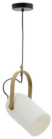 Biała lampa wisząca ze szklanym kloszem ø 14 cm Reisy – Kave Home