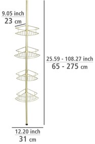 Teleskopowa półka pod prysznic DOLCEDO, 4 poziomy, WENKO