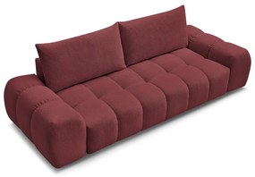 Bordowa sofa z tkaniny szenilowej 278 cm Everest – Bobochic Paris
