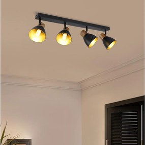 Brilagi - Oprawa punktowa ODENSE 4xE14/10W/230V drewno/czarny